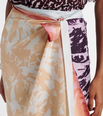 Falda envolvente de seda estampada | Dries Van Noten