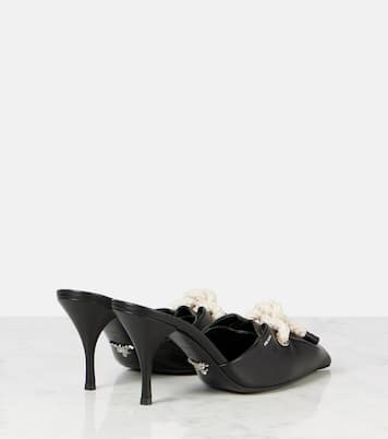 Logo leather mules | Prada
