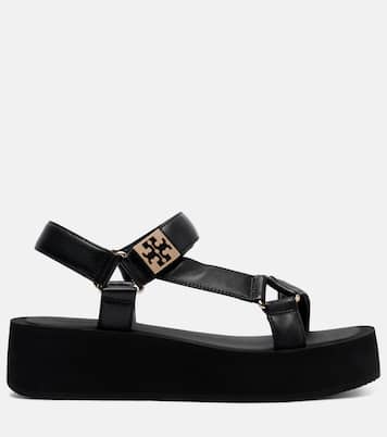 Mellow leather platform sandals | Tory Burch