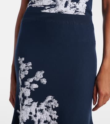 Asymmetric printed midi skirt | Erdem