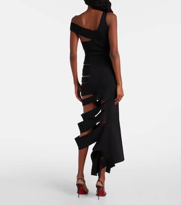 Asymmetric cutout midi dress | Mugler
