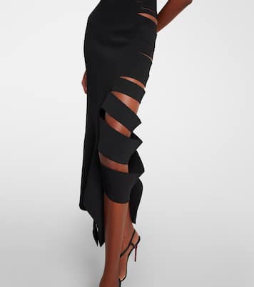 Asymmetric cutout midi dress | Mugler