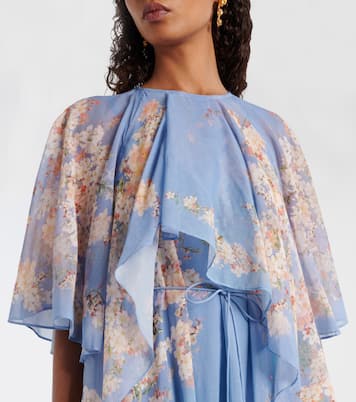 Robe longue Cascadian en coton et soie | Zimmermann