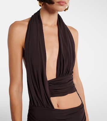 Cutout halterneck jersey maxi dress | Christopher Esber