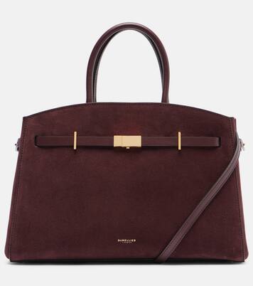 Tote Bag New York Midi aus Veloursleder | DeMellier