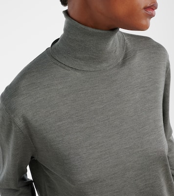 Liwen silk turtleneck top | The Row
