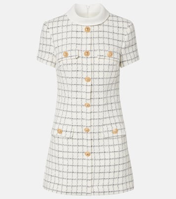 Checked bouclé minidress | Self-Portrait
