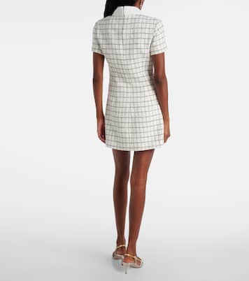 Checked bouclé minidress | Self-Portrait