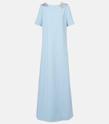 Fern sequined wool-blend gown | Oscar de la Renta