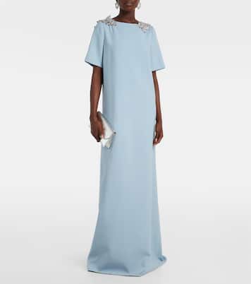 Fern sequined wool-blend gown | Oscar de la Renta