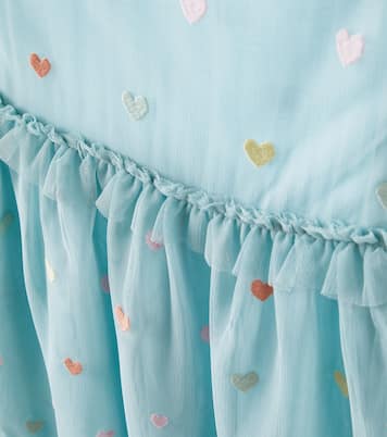 Vestido bordado con tul | Stella McCartney Kids