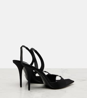 Daisy 95 embellished satin sandals | Saint Laurent
