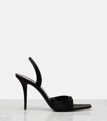 Daisy 95 embellished satin sandals | Saint Laurent