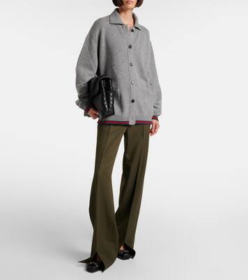 Web Stripe 울 캐시미어 카디건 | Gucci