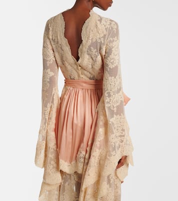 Hypnotic silk satin and lace gown | Zimmermann