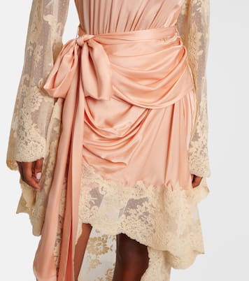 Hypnotic silk satin and lace gown | Zimmermann