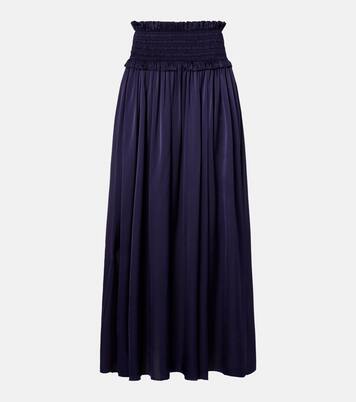 Dream shirred silk maxi skirt | Zimmermann