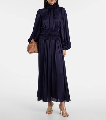 Dream shirred silk maxi skirt | Zimmermann