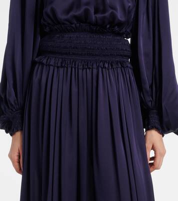 Dream shirred silk maxi skirt | Zimmermann