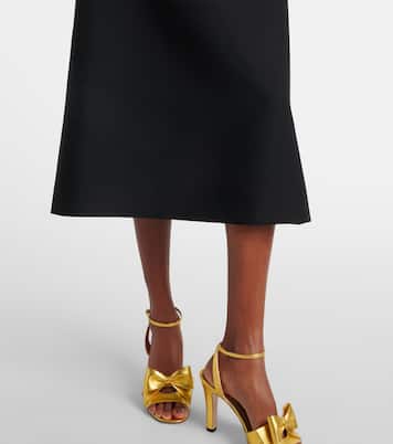 Crepe Couture feather-trimmed midi dress | Valentino