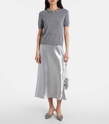 Embellished wool and cashmere top | Tory Burch