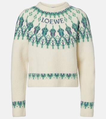 Fair Isle sequined wool-blend sweater | Loewe