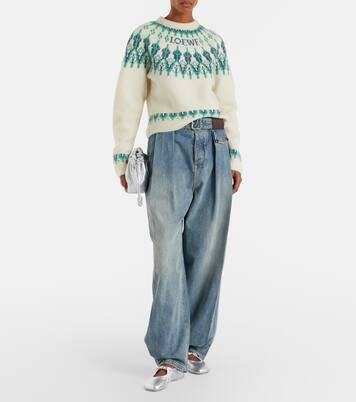 Fair Isle sequined wool-blend sweater | Loewe