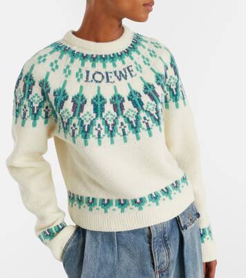 Fair Isle sequined wool-blend sweater | Loewe