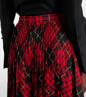 Jupe midi McQueen en tartan | McQueen