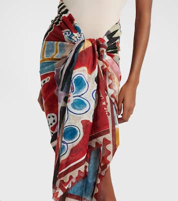 x LRNCE Michelle printed cotton beach cover-up | Alémais