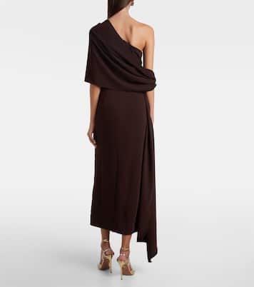 One-Shoulder-Robe aus Crêpe | Marmar Halim