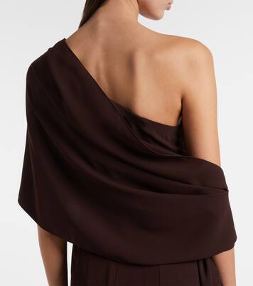 One-Shoulder-Robe aus Crêpe | Marmar Halim