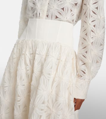 Mindy embroidered midi skirt | Simkhai