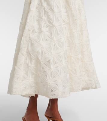 Mindy embroidered midi skirt | Simkhai