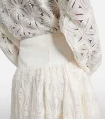 Mindy embroidered midi skirt | Simkhai