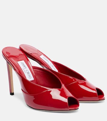 Brigitte 100 patent leather mules | Jimmy Choo