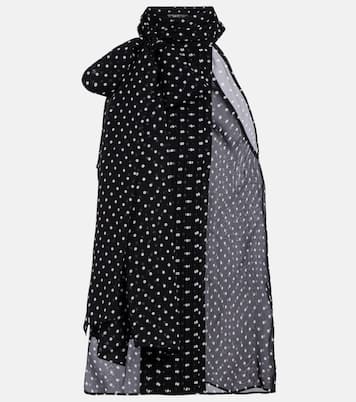 Draped polka-dot silk blouse | Tom Ford