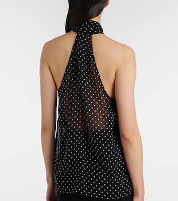 Draped polka-dot silk blouse | Tom Ford