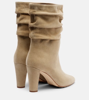 Calasso 90 draped suede ankle boots | Manolo Blahnik