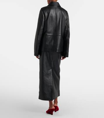 Leather midi skirt | Toteme