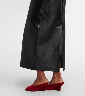 Leather midi skirt | Toteme