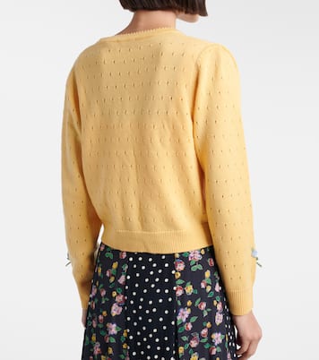 Merinda embroidered pointelle wool cardigan | Rixo