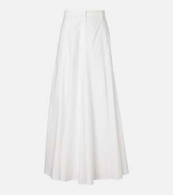 棉质混纺加长半身裙 | Brunello Cucinelli