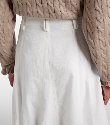 棉质混纺加长半身裙 | Brunello Cucinelli