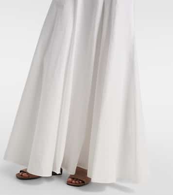 棉质混纺加长半身裙 | Brunello Cucinelli