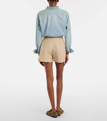 Belted linen shorts | Ralph Lauren Collection