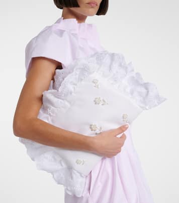 Pillowcase embellished ruffled clutch | Simone Rocha