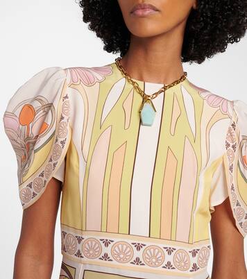 Cherie floral silk midi dress | La DoubleJ