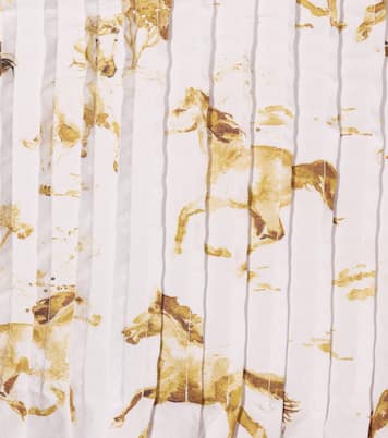 Horse-printed cotton dress | Ganni