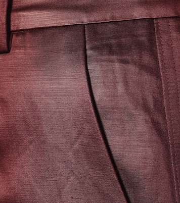 Pantalon évasé Tana en satin de lin mélangé | Joseph